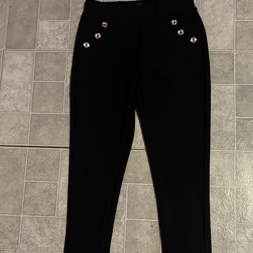 Black buttoned